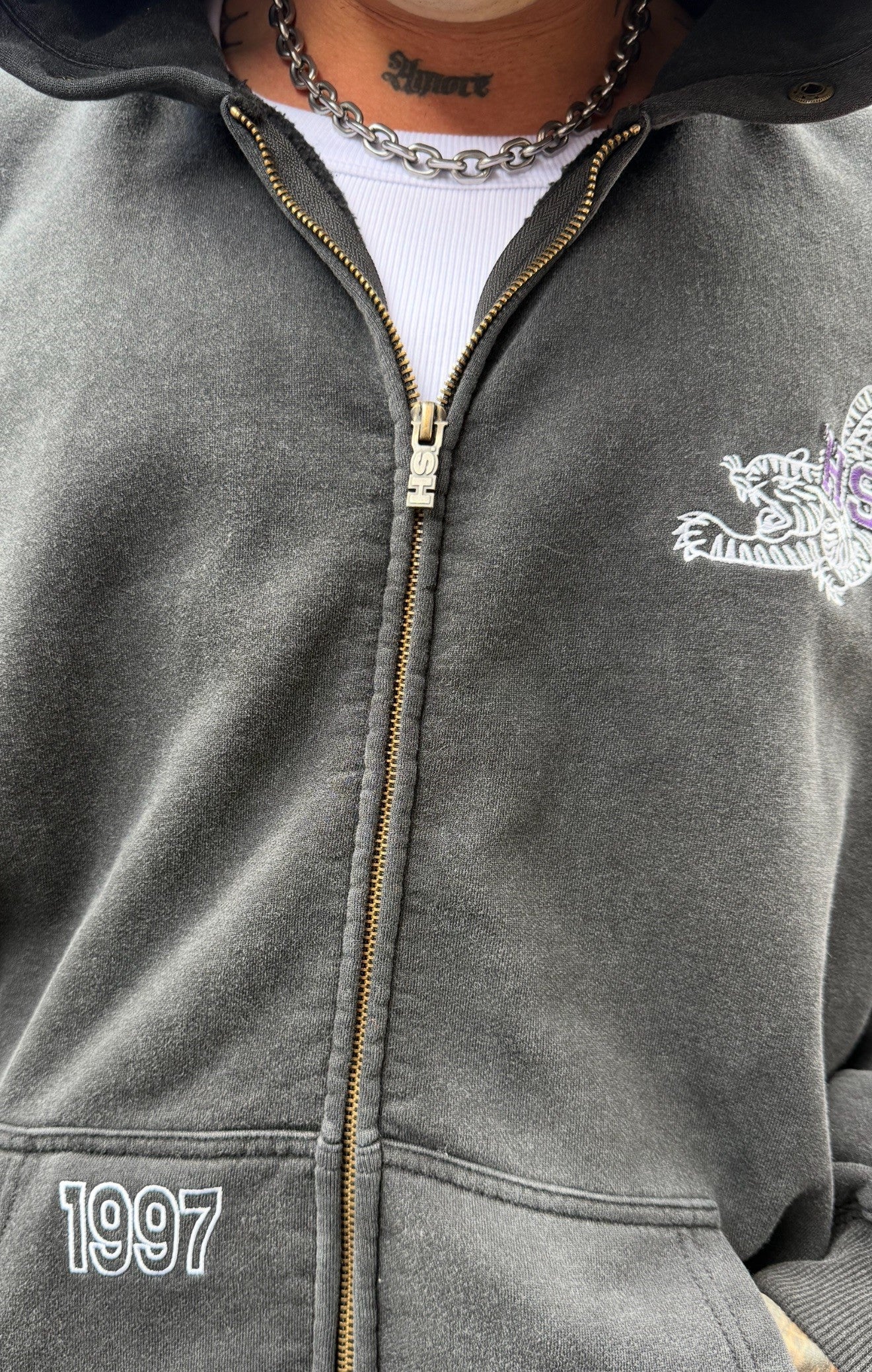 TGR '97 ZIP UP - Washed Black