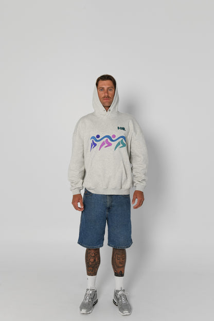 96' GAMES HOODIE - Marl Grey