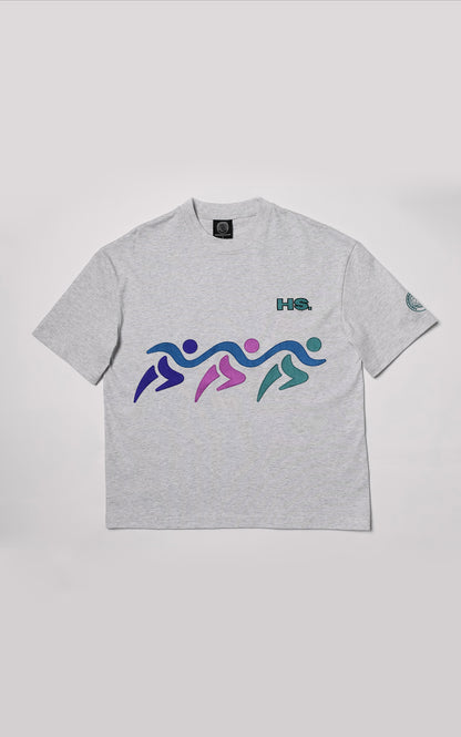 96' GAMES TEE - Marl Grey