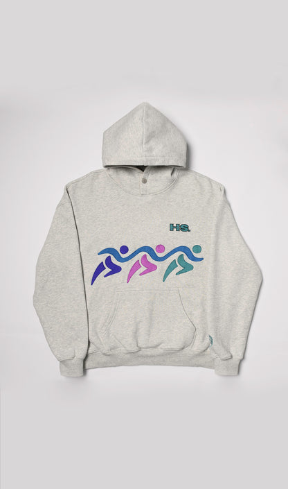 96' GAMES HOODIE - Marl Grey