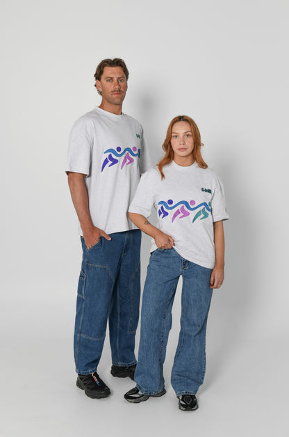 96' GAMES TEE - Marl Grey